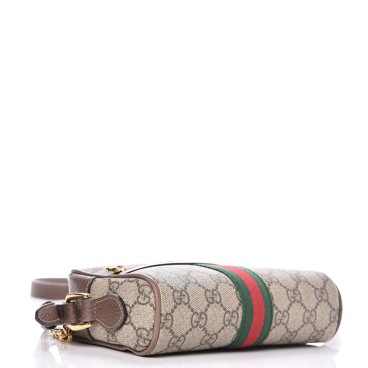 GG Supreme Monogram Web Mini Ophidia Shoulder Bag Brown