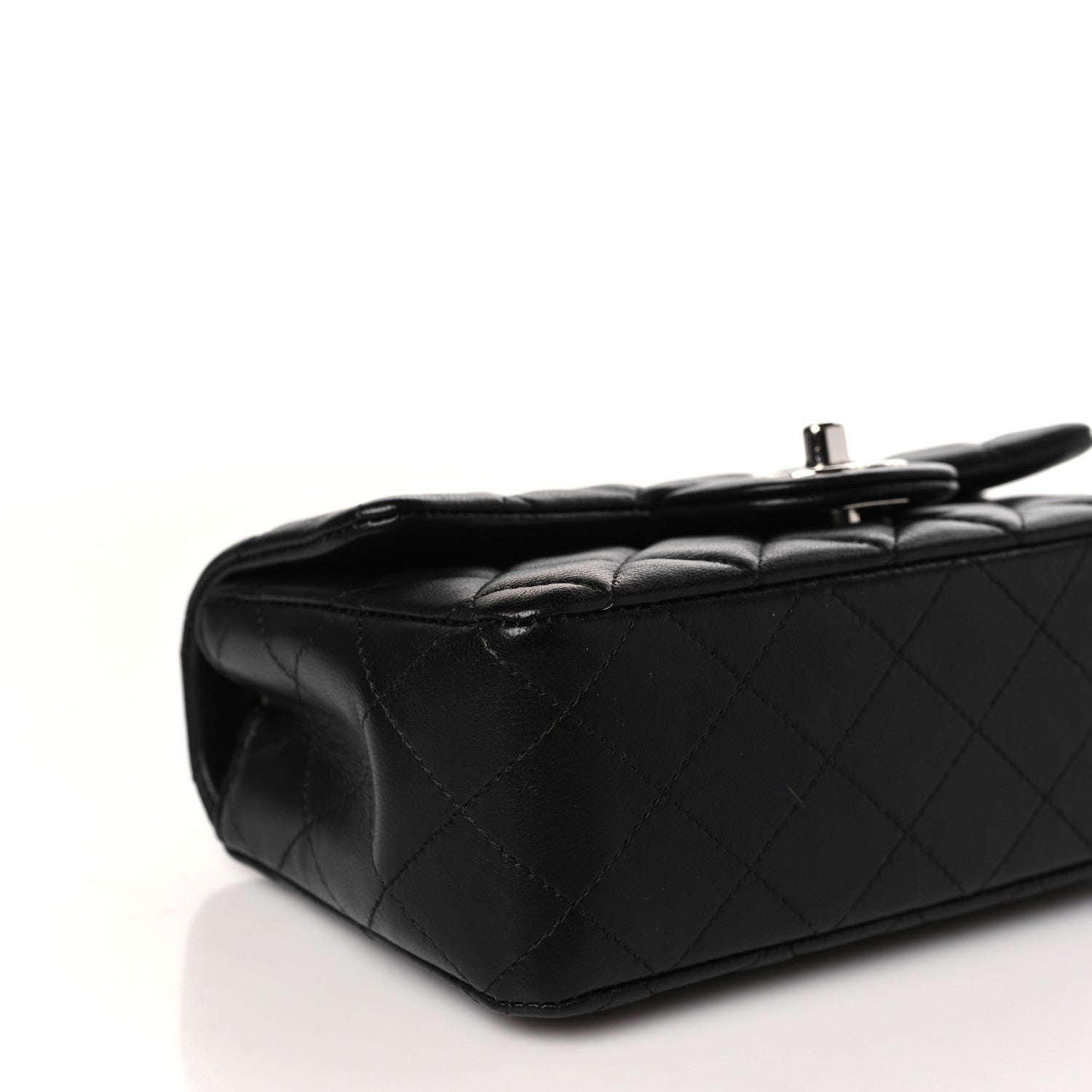 Chanel Lambskin Quilted Mini Rectangular Flap Black 8 of 10
