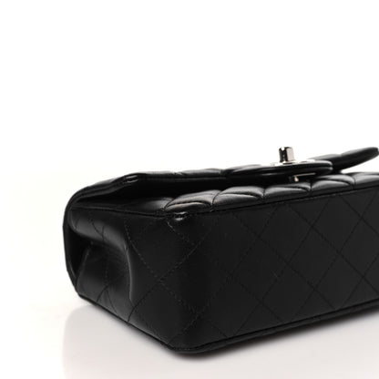 Chanel Lambskin Quilted Mini Rectangular Flap Black 8 of 10