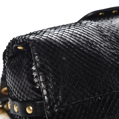 Jimmy Choo Anaconda Katy Flap Satchel Black 7 of 7