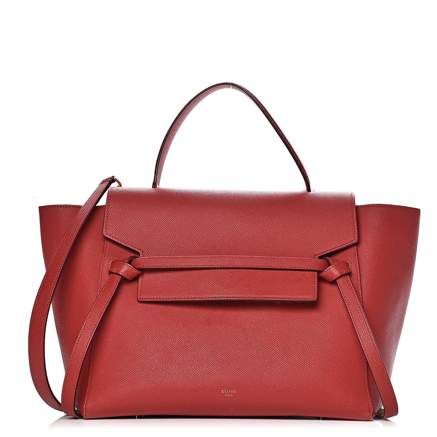 Grained Calfskin Mini Belt Bag Coquelicot