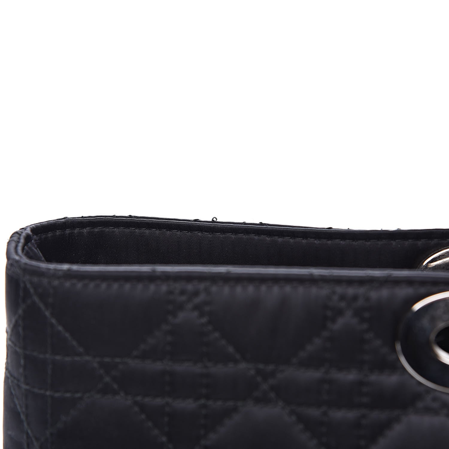 Christian Dior Nylon Cannage Tote Black 9 of 13
