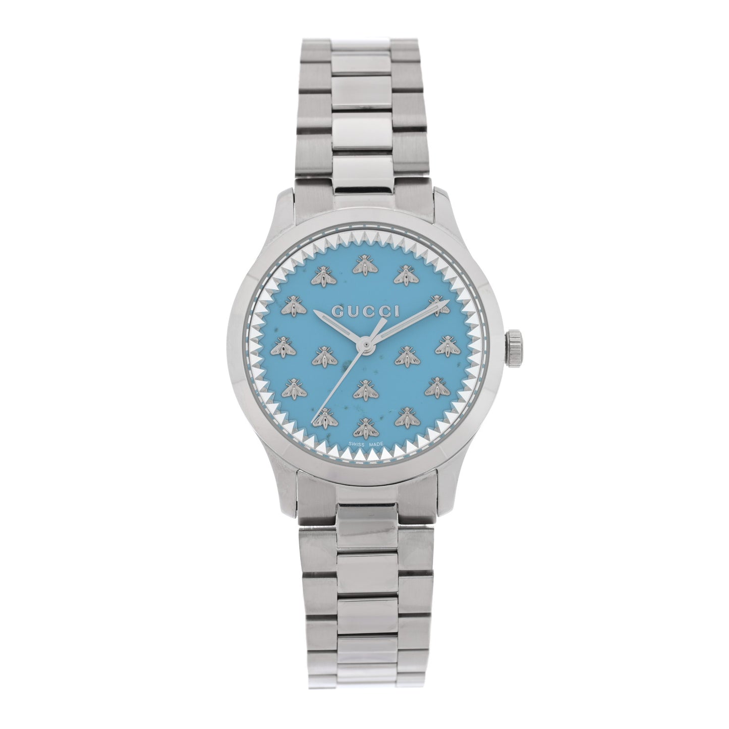 Stainless Steel 32mm G-Timeless Bee Quartz Watch Turquoise
