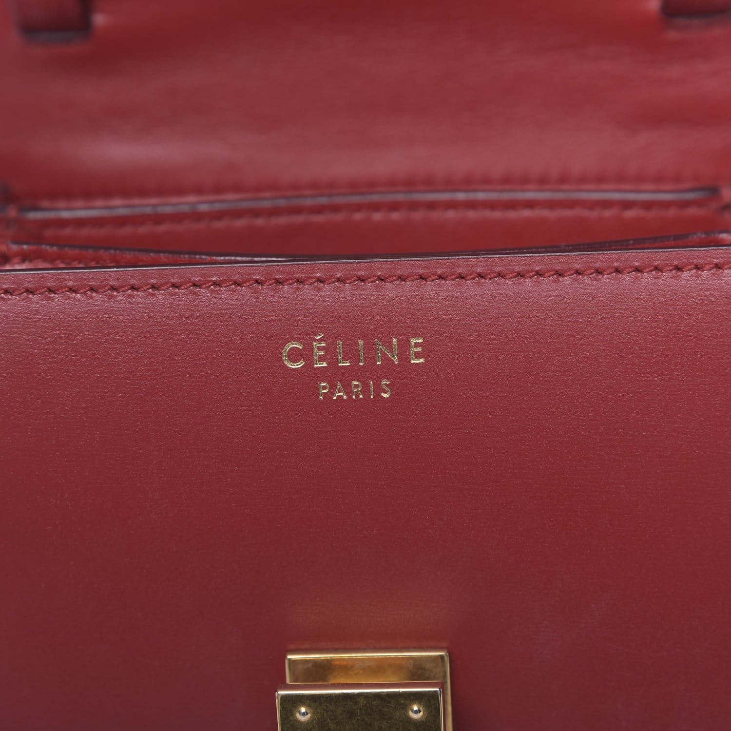 Celine Box Calfskin Small Classic Box Flap Bag Red 6 of 14