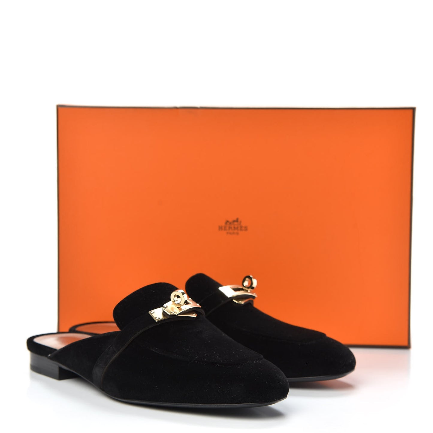 Velvet Goatskin Oz Mules 36.5 Black