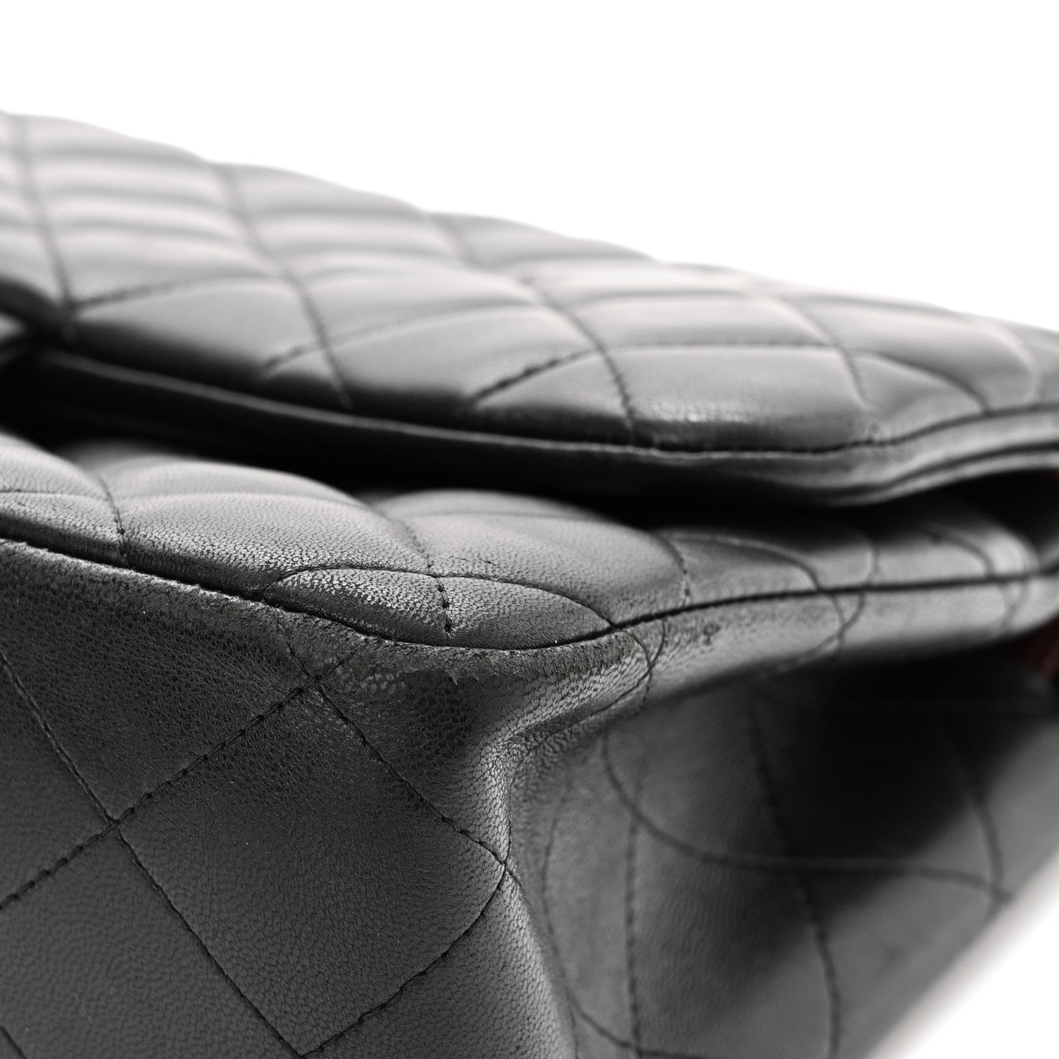Chanel Lambskin Quilted Jumbo Double Flap Black 11 of 14