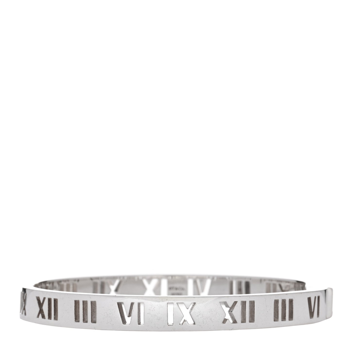 Sterling Silver Atlas Pierced Hinged Bangle Bracelet