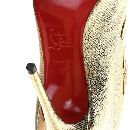 Christian Louboutin Calf Lame Tweed Triniboot 100 Booties 37 Platine 11 of 13