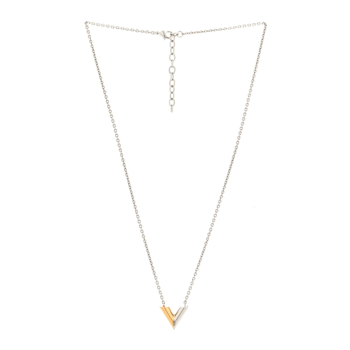 Essential V Necklace Silver Gold