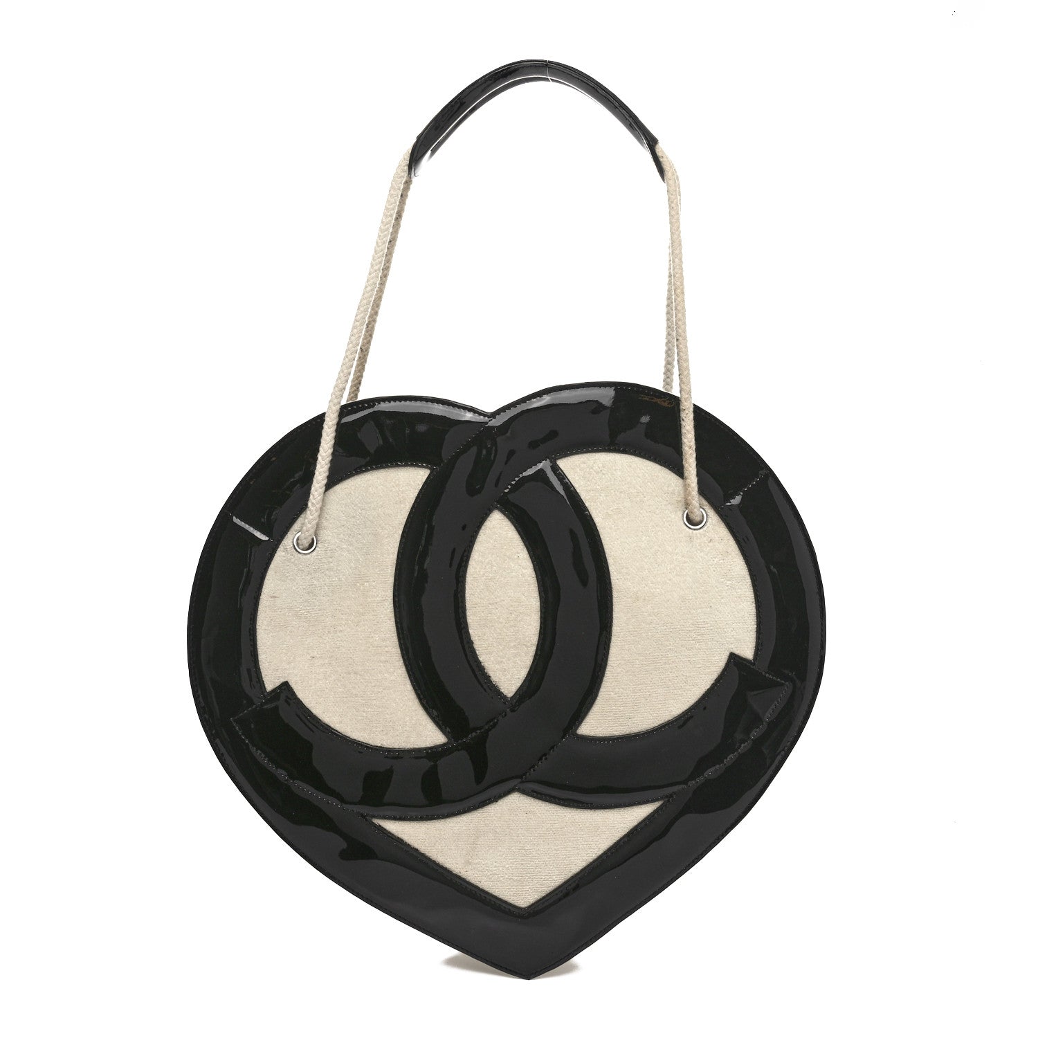 Chanel Patent Terry Ocean Drive Shoulder Bag Black White 1 of 10