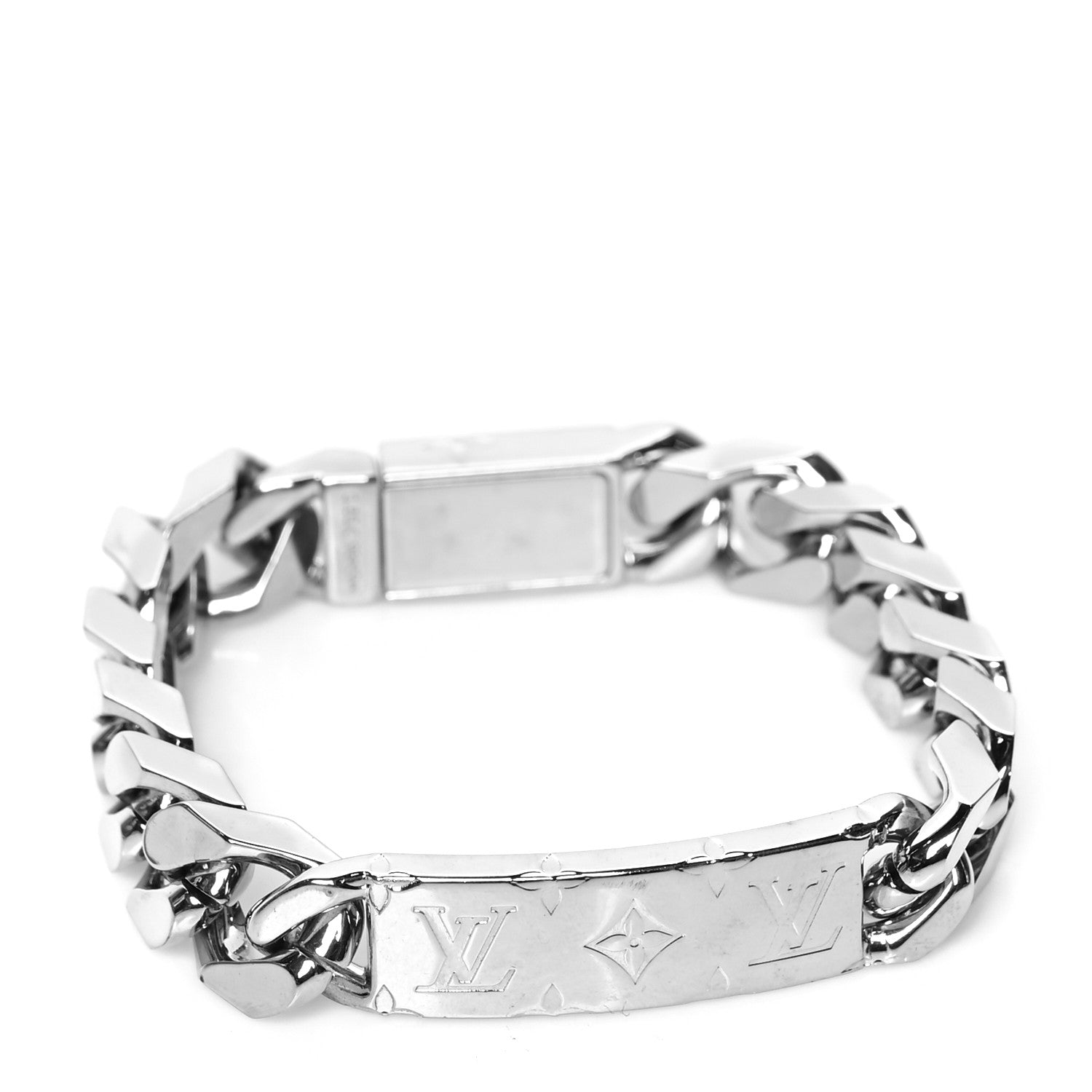 Louis Vuitton Monogram Chain Bracelet Silver 3 of 6