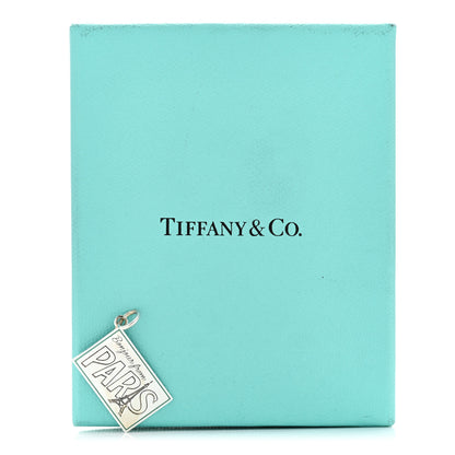 Tiffany Sterling Silver Enamel Paris Postcard Charm Blue 4 of 4
