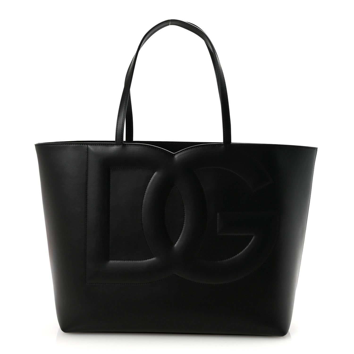 Dolce & Gabbana DOLCE GABBANA Calfskin DG Logo Shopper Tote Black 1 of 9