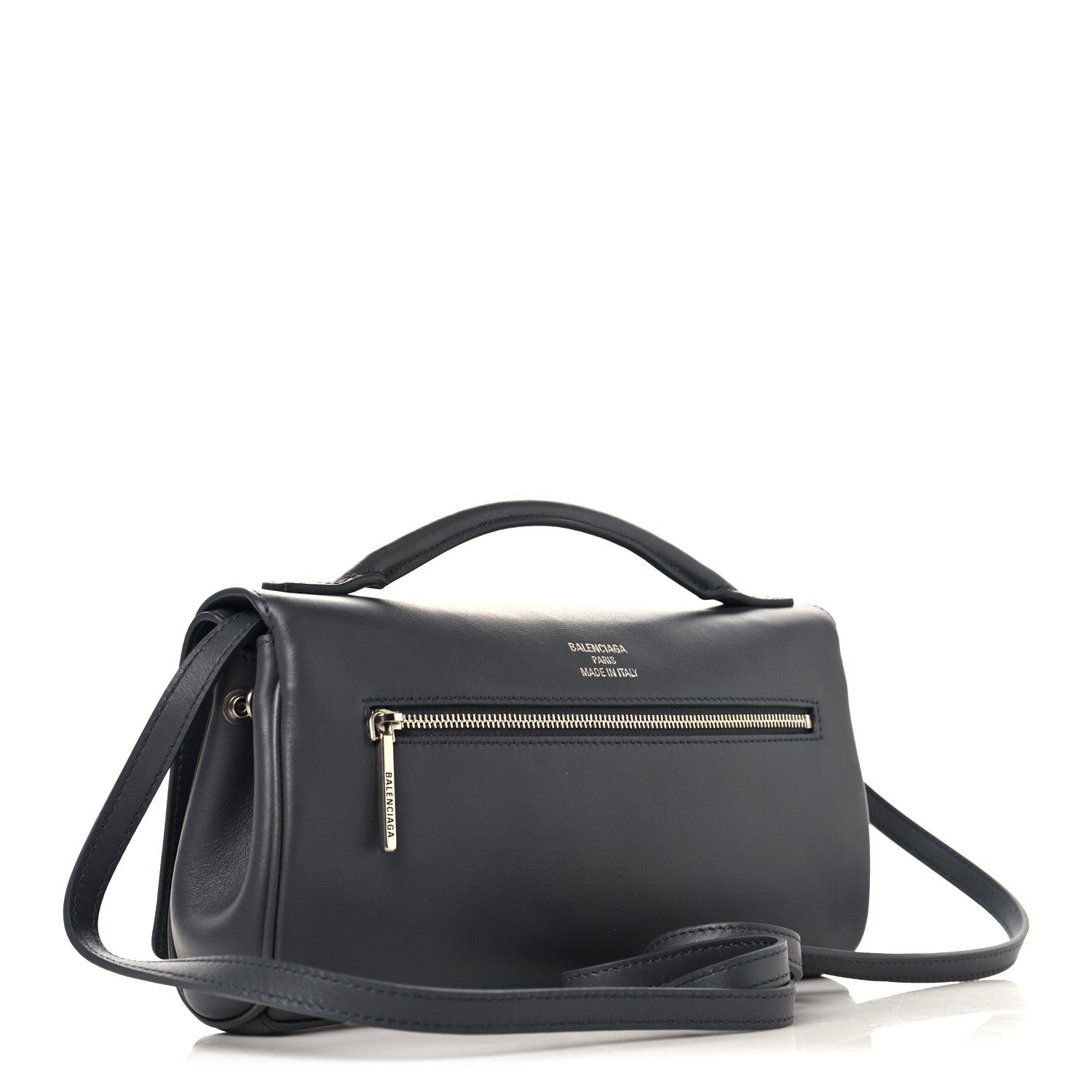 Balenciaga Smooth Calfskin Small Bel Air Clutch On Strap Grey 3 of 9