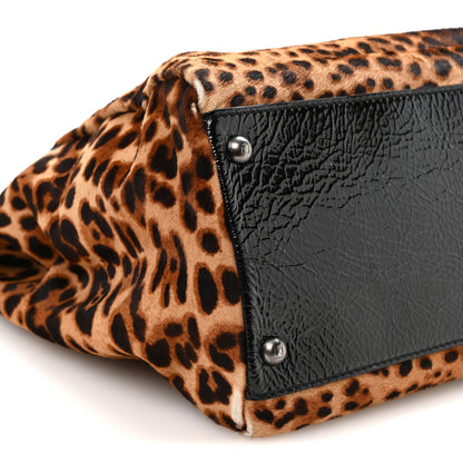 Fendi Calf Hair Leopard Print Zucca Large Peekaboo Iconic Satchel Tobacco 9 of 11