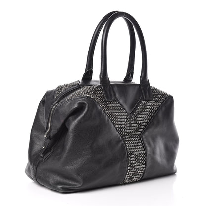 Saint Laurent Chevre Large Rock Stud Easy Y Black 3 of 11
