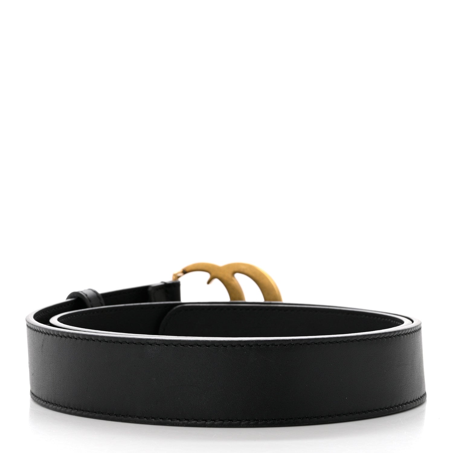 Gucci Calfskin Double G 30mm Belt 80 32 Black 2 of 4