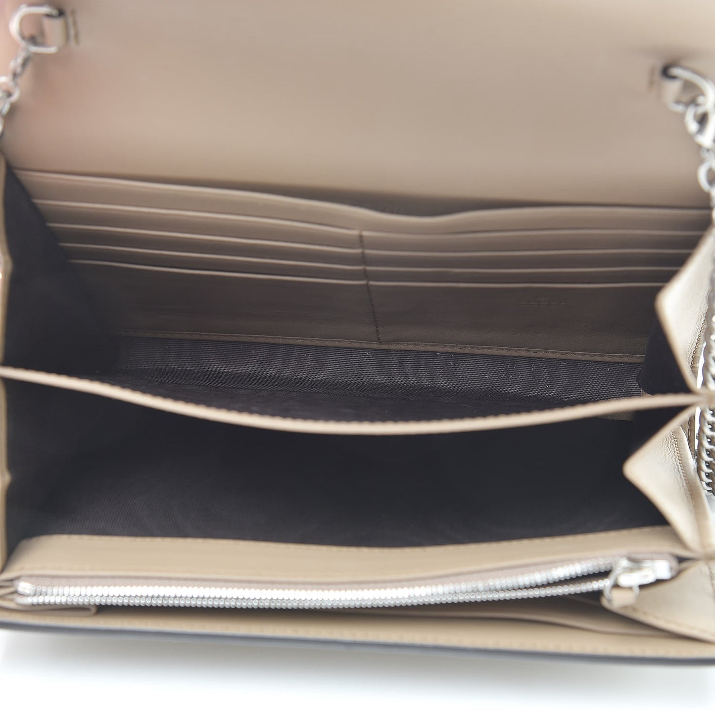 GG Supreme Monogram Mini Dionysus Chain Wallet Beige Taupe