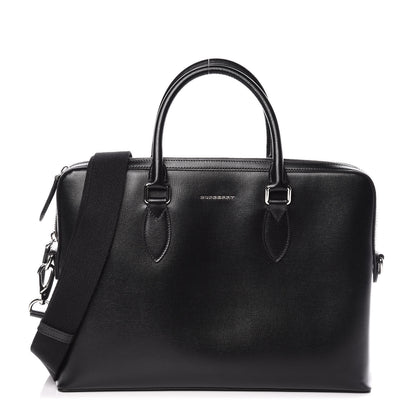 Burberry Textured Calfskin Barrow Briefcase Black 1 of 8