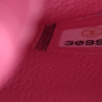 Chanel Caviar Quilted Lizard Embossed Extra Mini Coco Handle Flap Pink 7 of 10