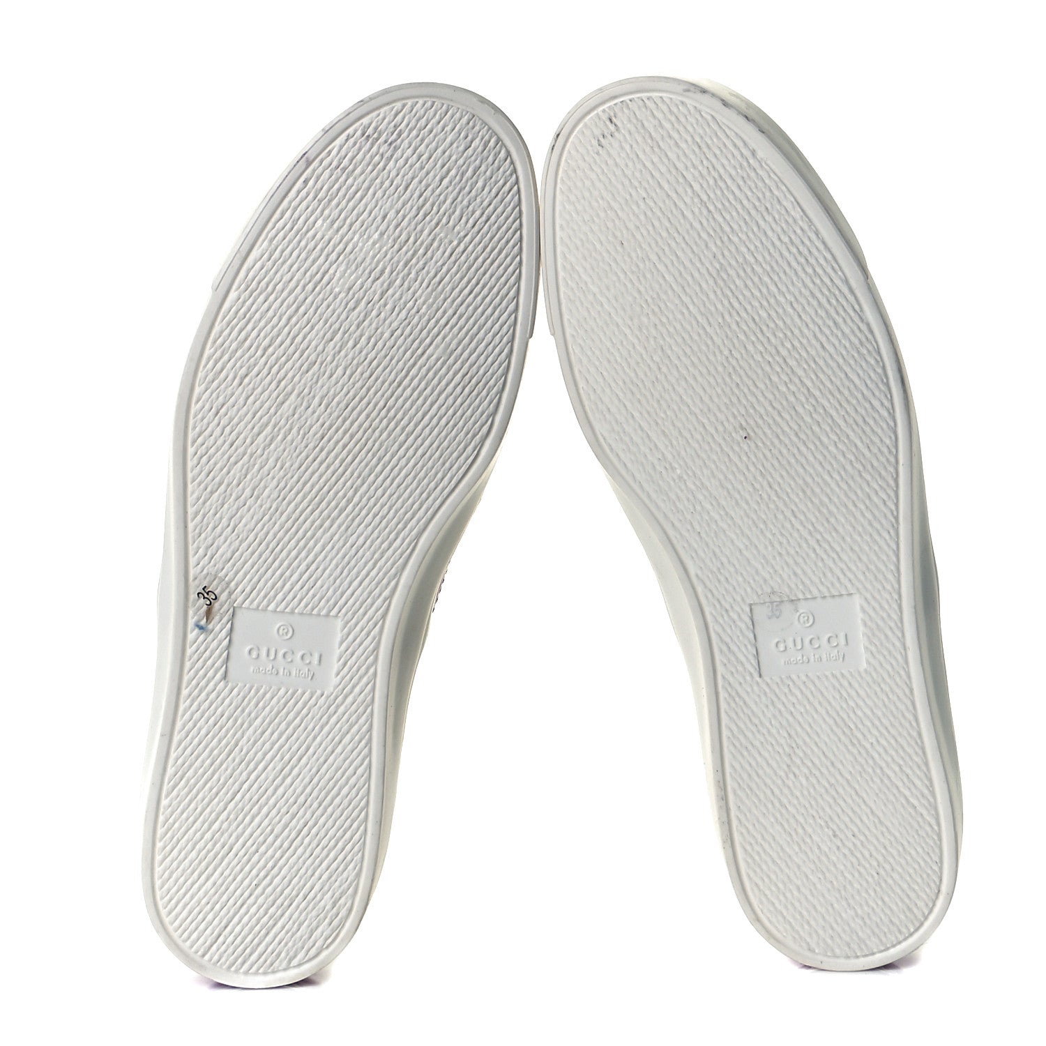 Gucci GG Supreme Monogram Womens Slip On Sneakers 35 Beige Ebony New Rosette Carmine Rose Sun Orange 7 of 7