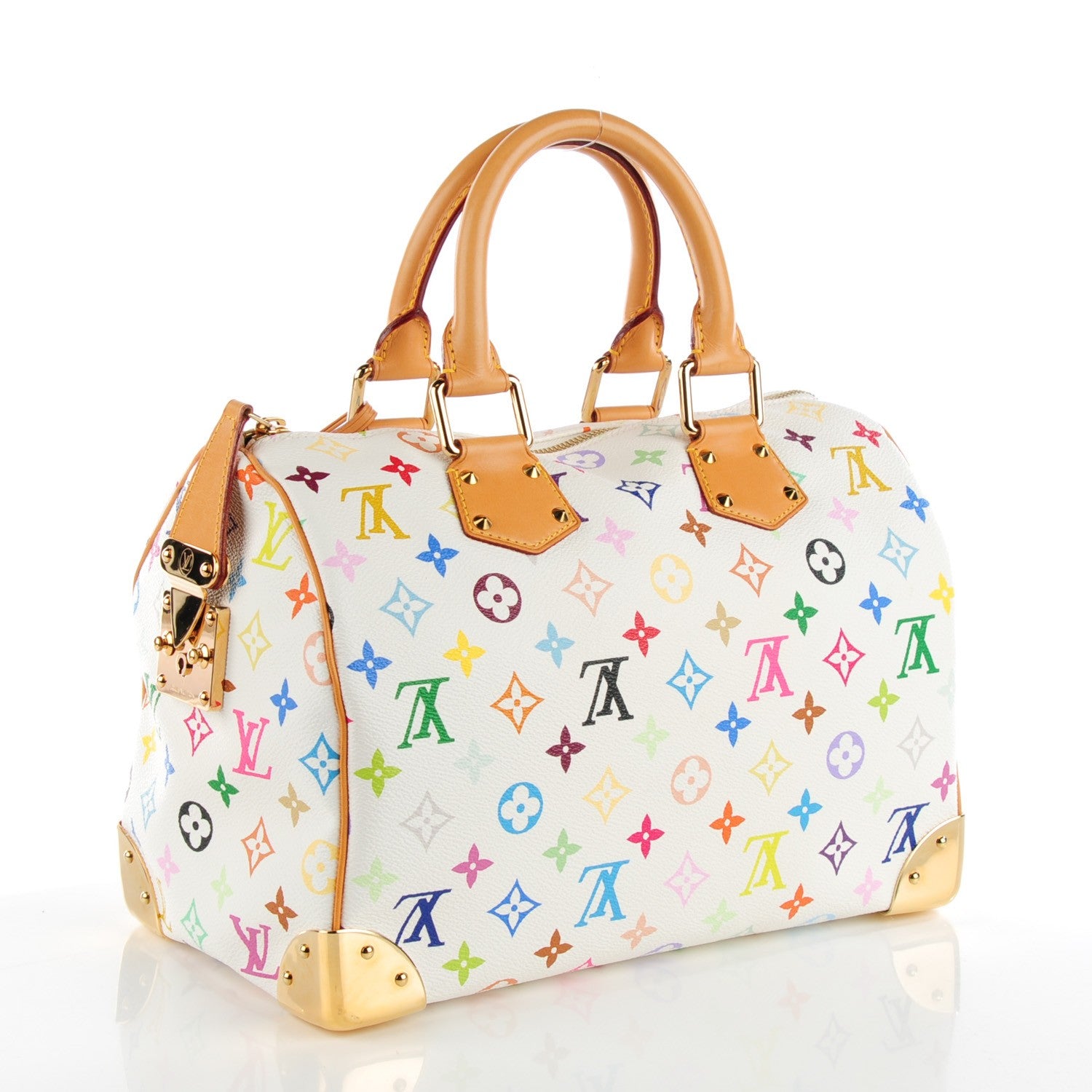 Louis Vuitton Monogram Multicolor Speedy 30 White 3 of 9