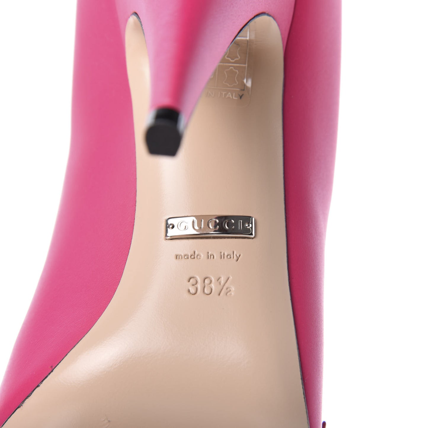Nappa Bow High Heel Pumps 38.5 Bright Fuxia