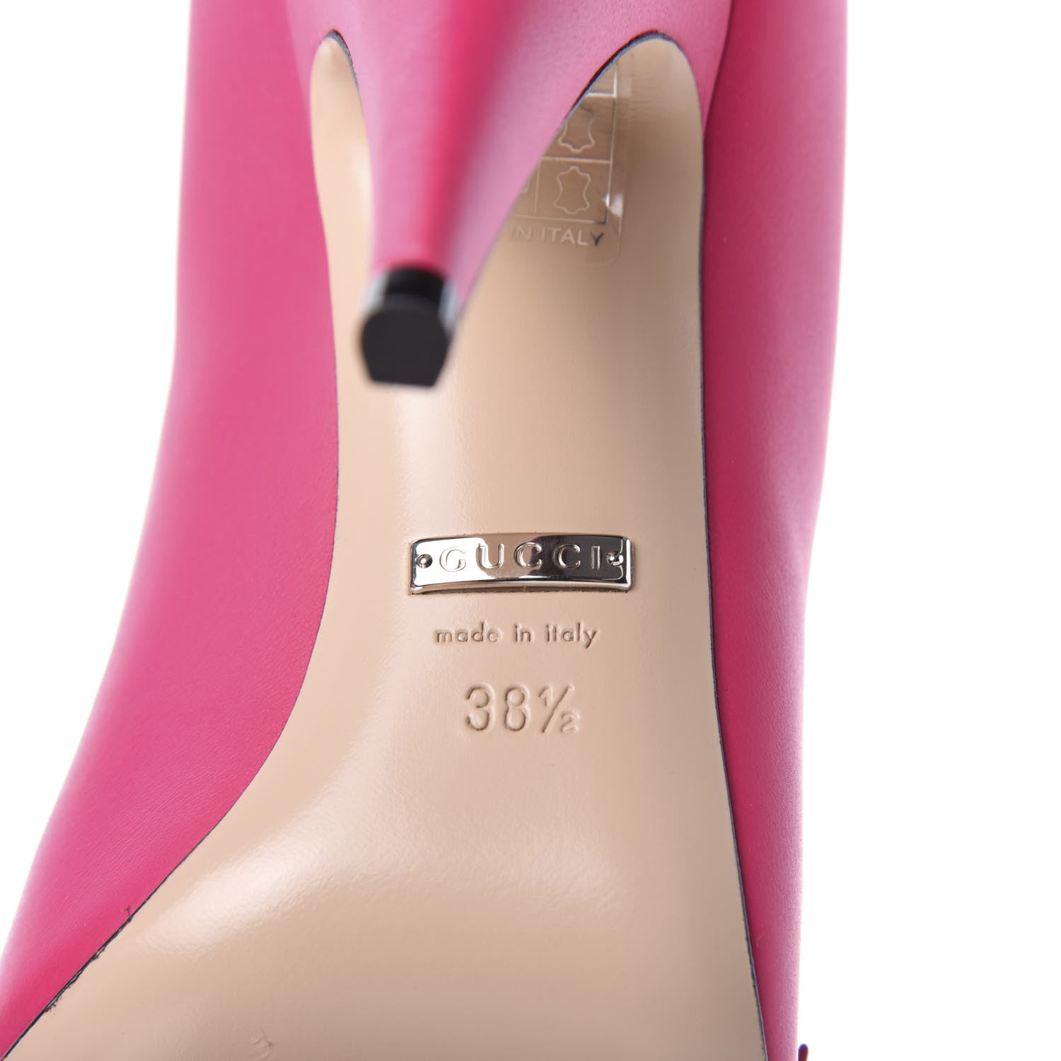 Gucci Nappa Bow High Heel Pumps 38.5 Bright Fuxia 7 of 10