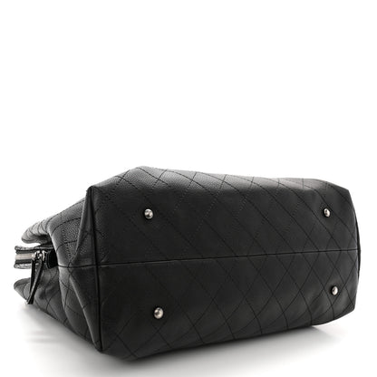 Chanel Grained Vegetal Calfskin Urban Shopping Tote Black 4 of 13