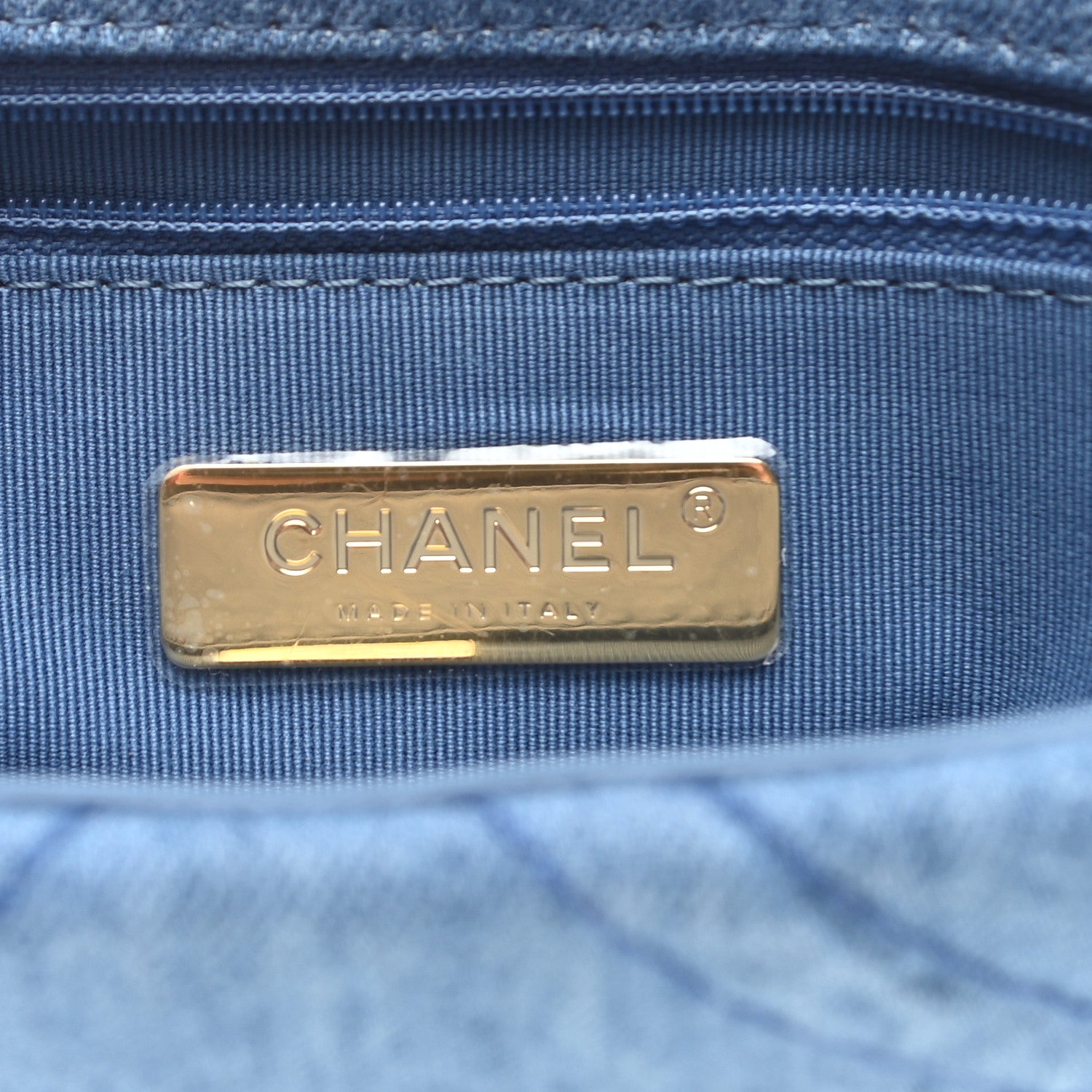 Chanel Denim Quilted Medium Chanel 19 Flap Blue 8 of 9