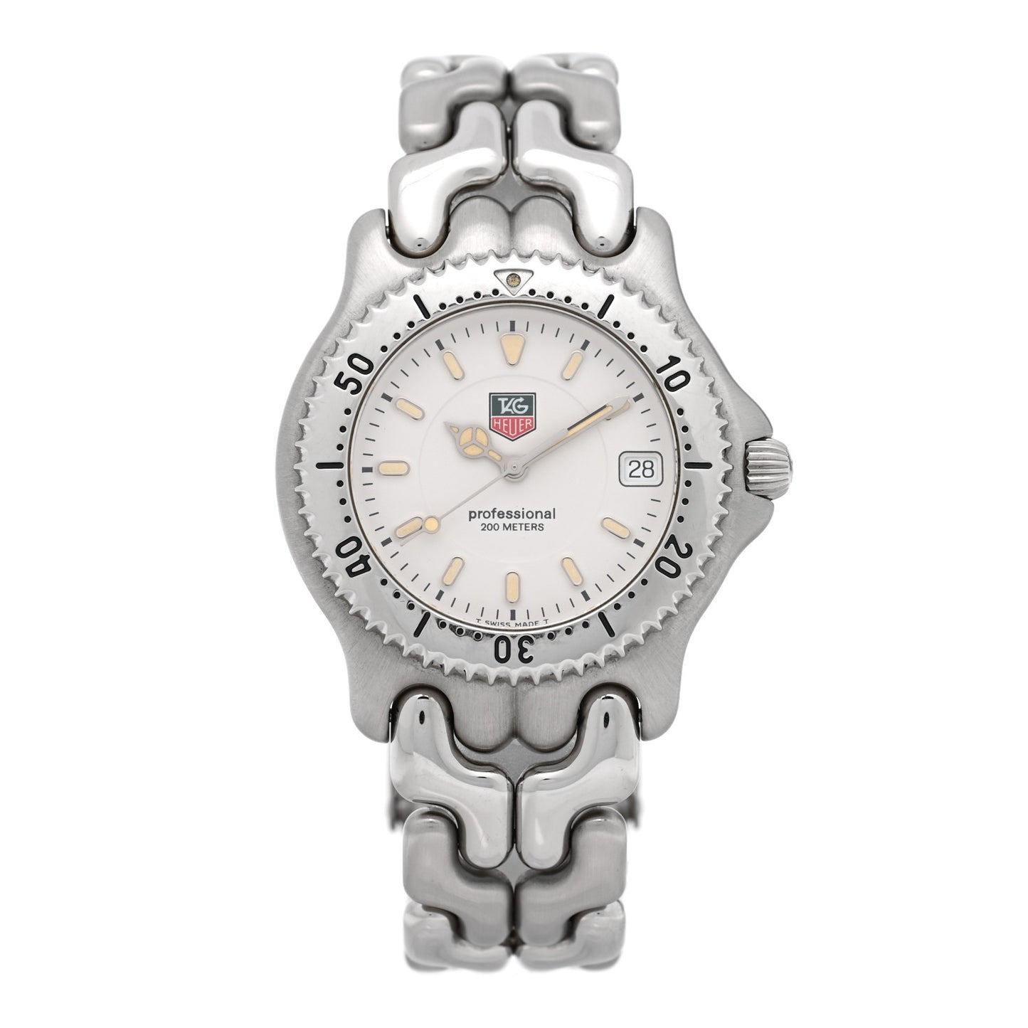 Stainless Steel 38mm Professional Quartz Watch White WG1112
