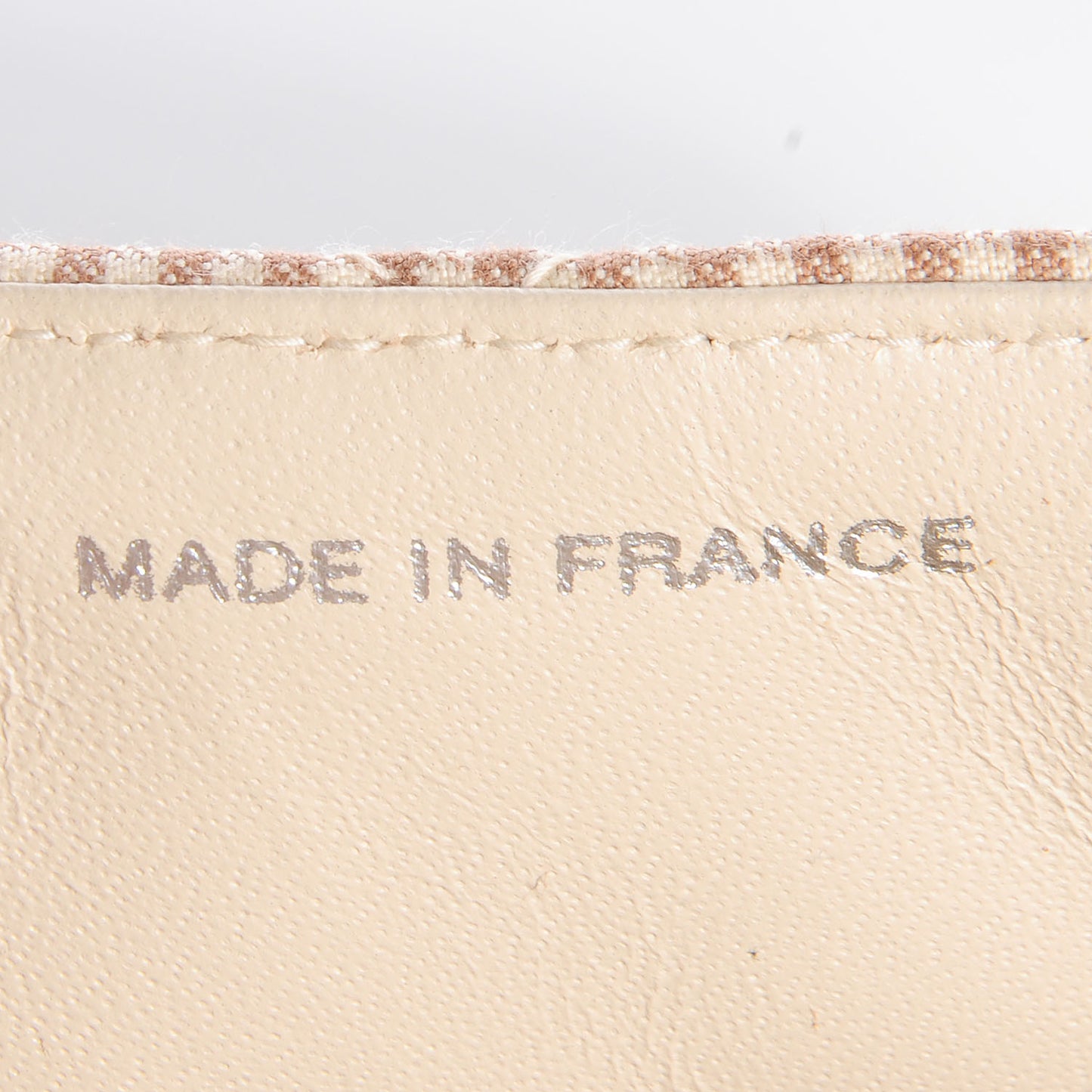 Toile Gingham Medium Single Flap Beige