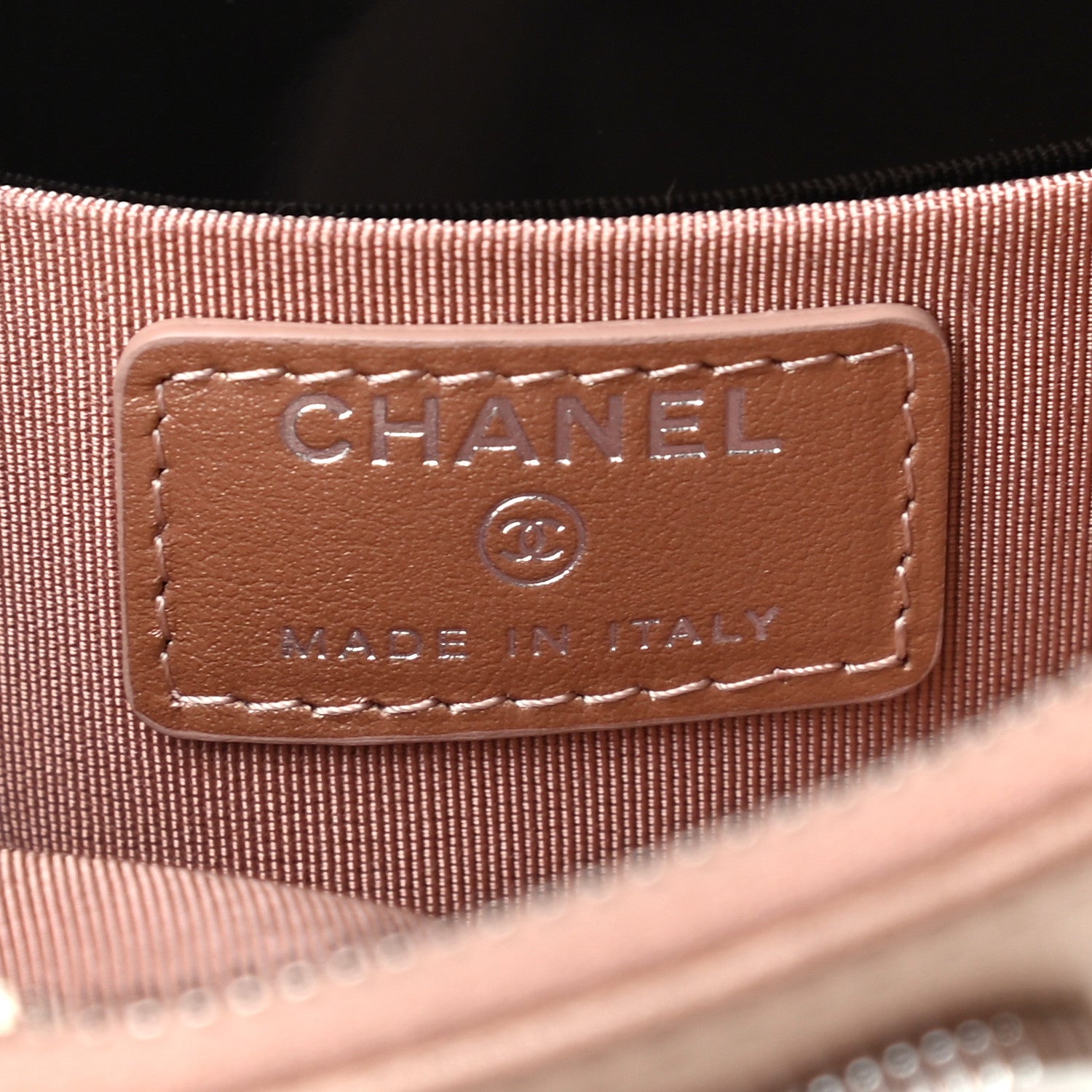 Chanel Metallic Caviar Quilted Vintage Mademoiselle Cosmetic Case Pink 6 of 7