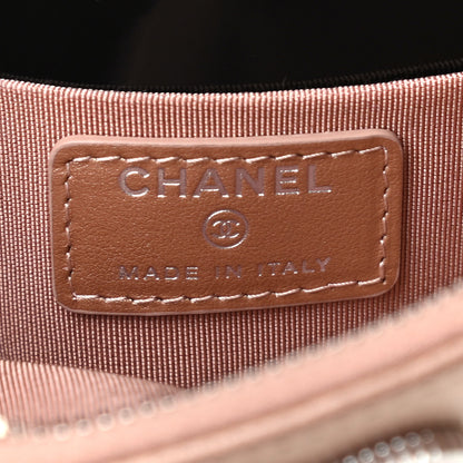 Chanel Metallic Caviar Quilted Vintage Mademoiselle Cosmetic Case Pink 6 of 7