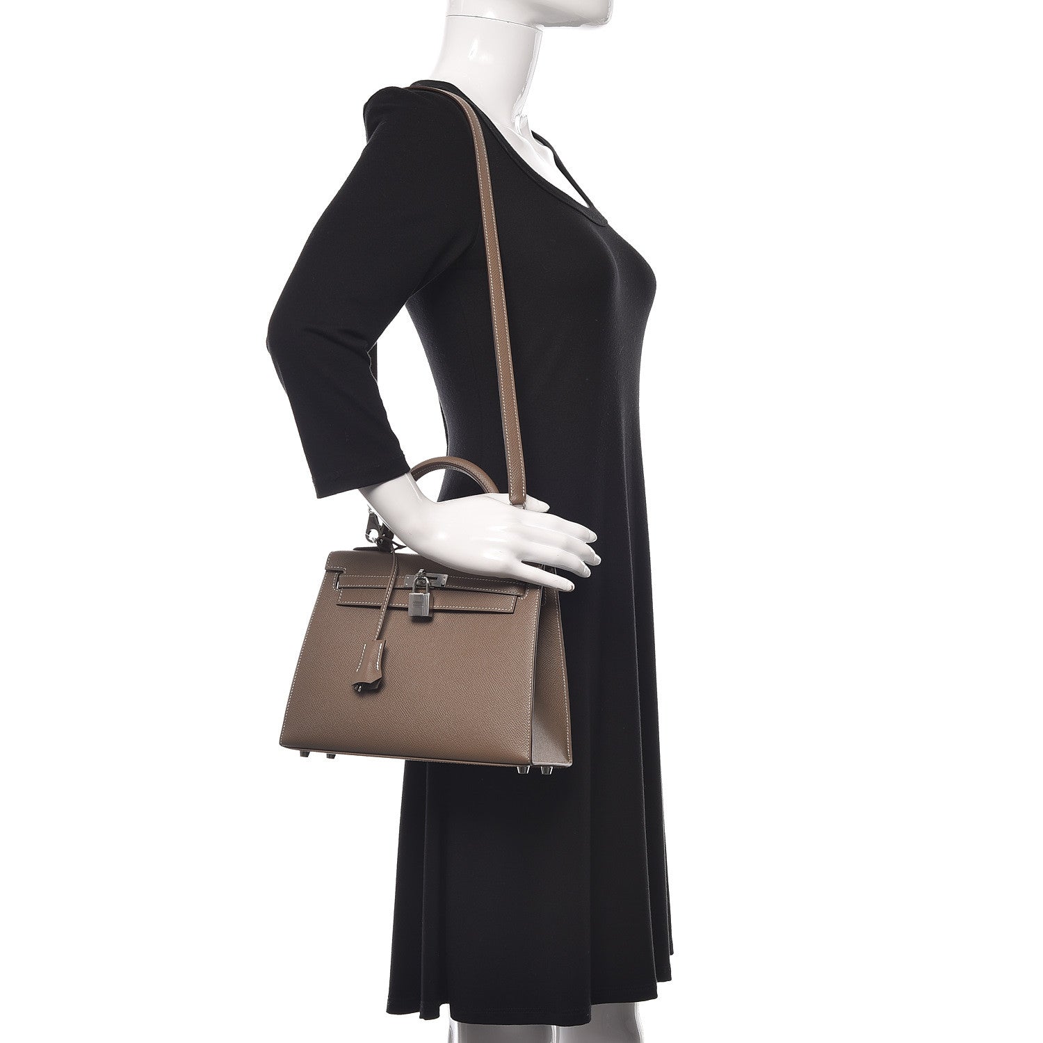 Hermes Epsom Kelly Sellier 25 Etoupe 2 of 9