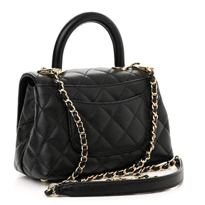 Chanel Caviar Quilted Extra Mini Coco Handle Flap Black 3 of 10