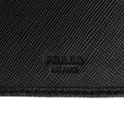 Prada Saffiano Metal Large Flap Wallet Black 6 of 6