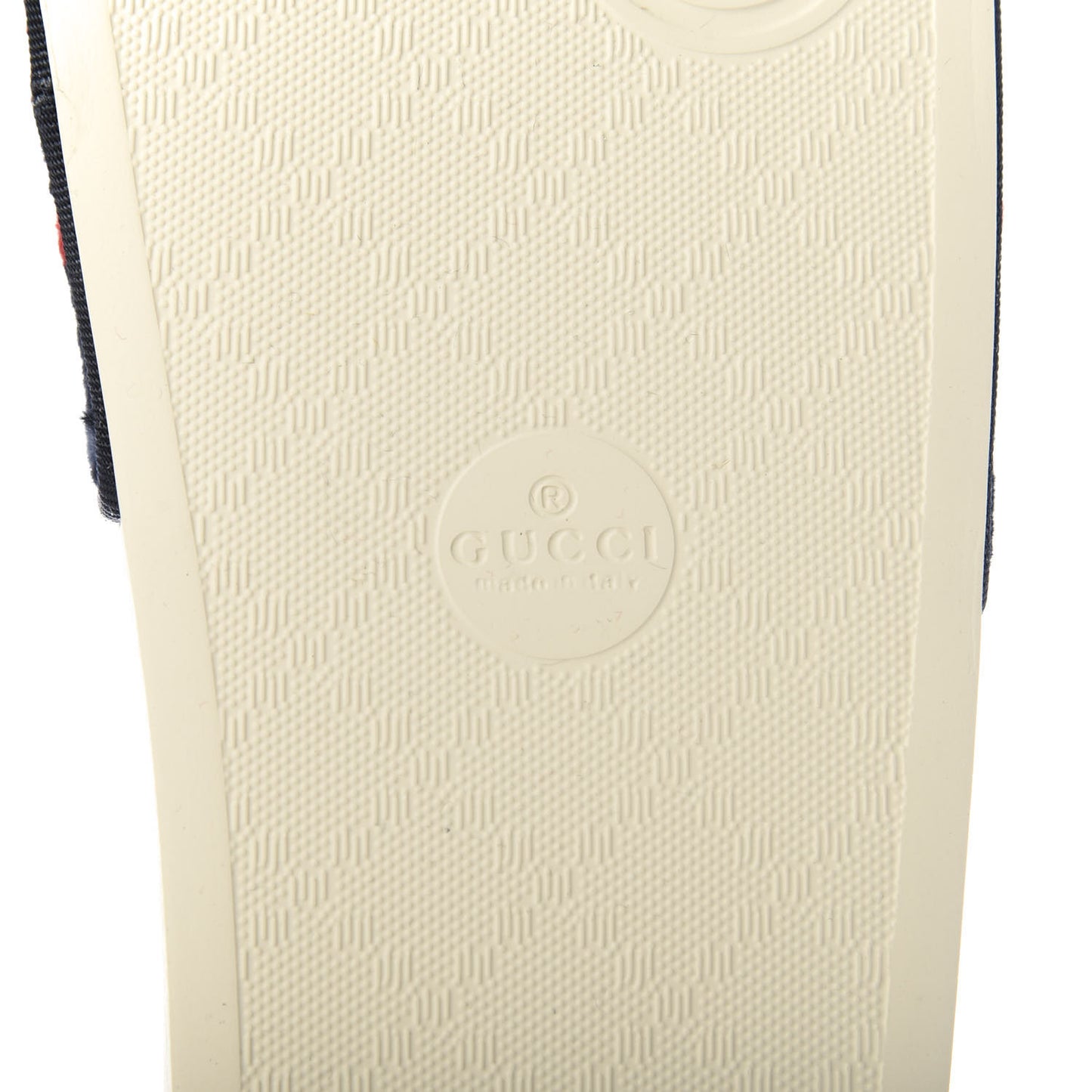 Terry Cloth GG Monogram Slide Sandals 36 Blue Red