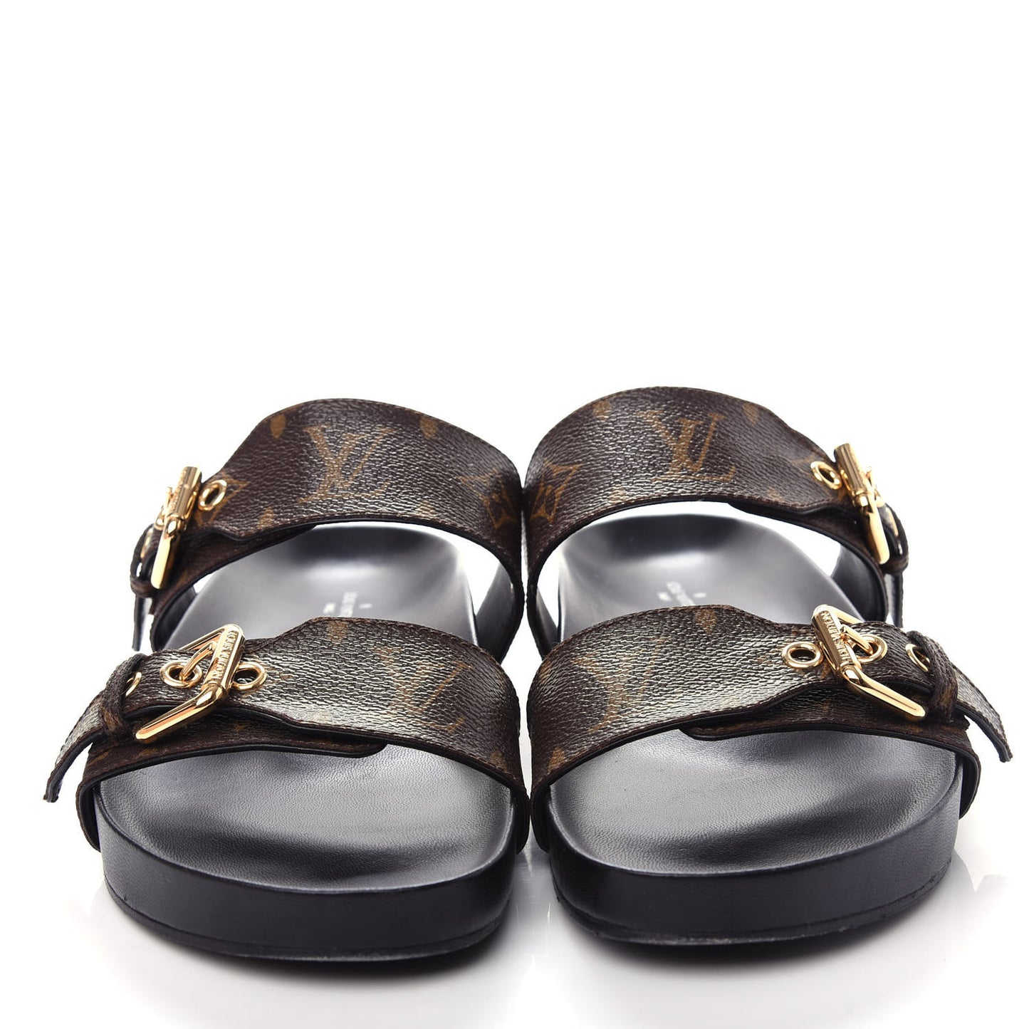 Monogram Bom Dia Mule Sandals 37 Black