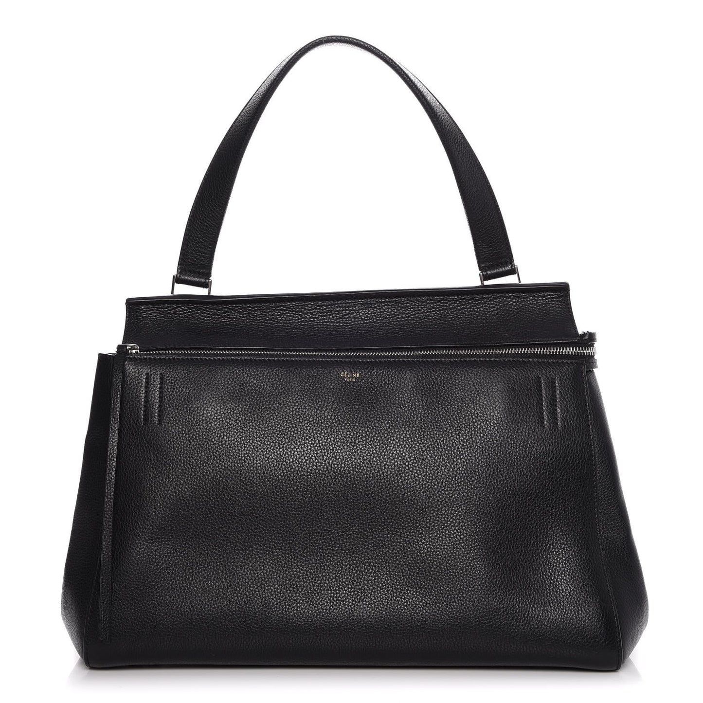 Supple Calfskin Medium Edge Shoulder Bag Black