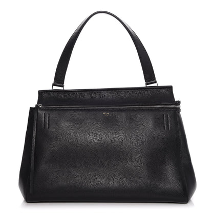 Celine Supple Calfskin Medium Edge Shoulder Bag Black 1 of 20