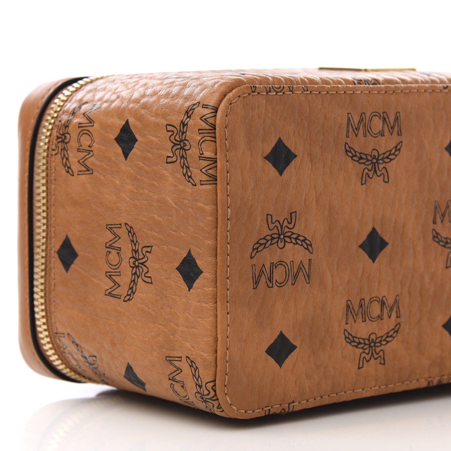 MCM Visetos Vanity Case Cognac 5 of 8