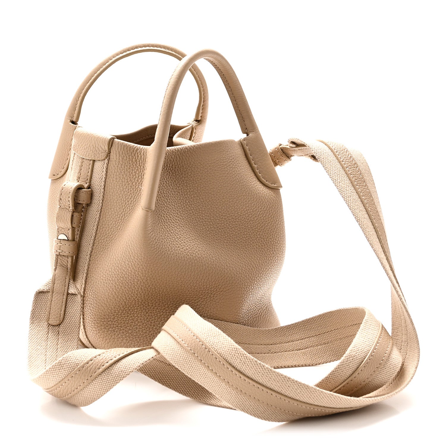 Loro Piana Grained Calfskin Micro Bale Bag Light Mastic 3 of 9