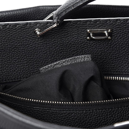 Fendi Calfskin Romano Mink Fur Selleria Large Peekaboo Essential Iconic Satchel Black 10 of 10