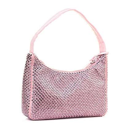 Prada Satin Crystal Mini Re-Edition 2000 Bag Alabastro 3 of 11