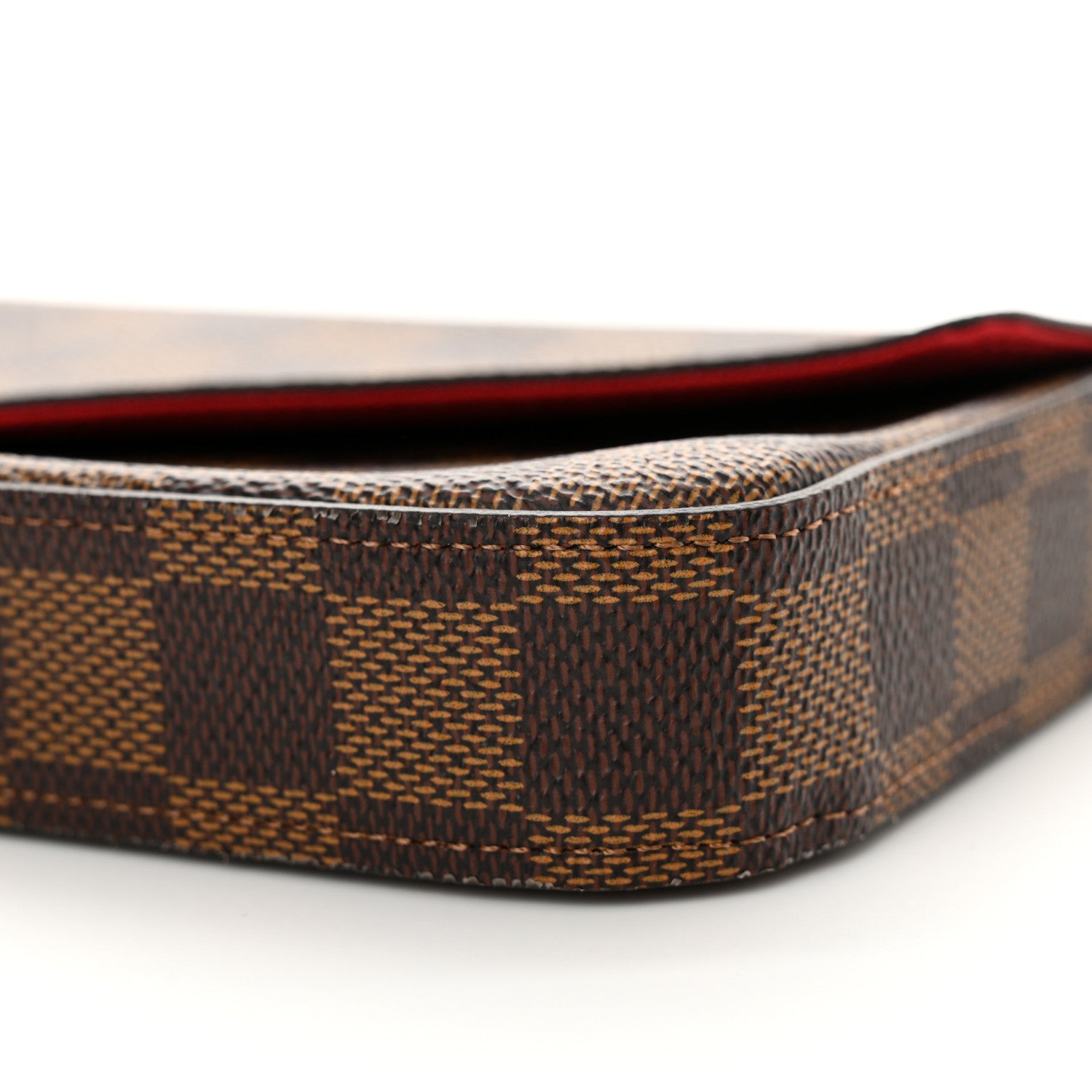 Louis Vuitton Damier Ebene Pochette Felicie Chain Wallet 10 of 13