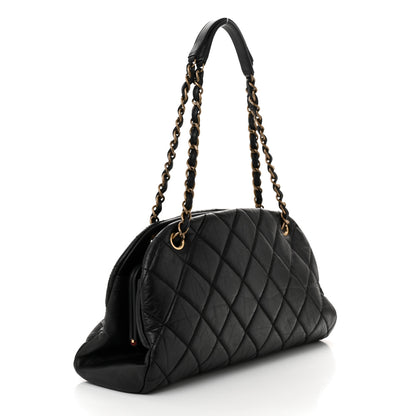 Chanel Aged Calfskin Medium Just Mademoiselle Bowling Bag  Black 3 of 11