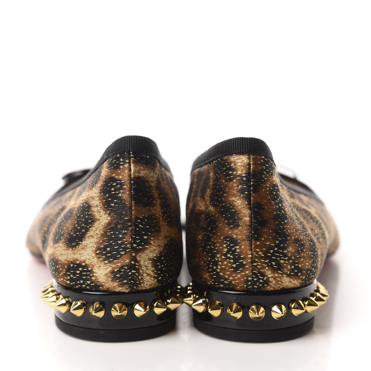Lurex Leopard La Massine Flats 39 Black Gold