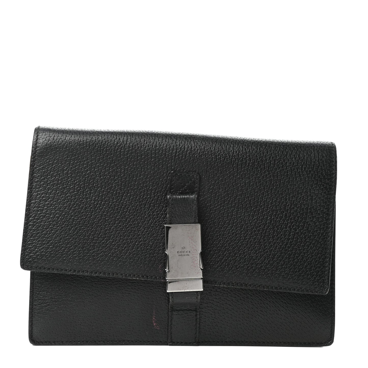 Calfskin Wristlet Clutch Black