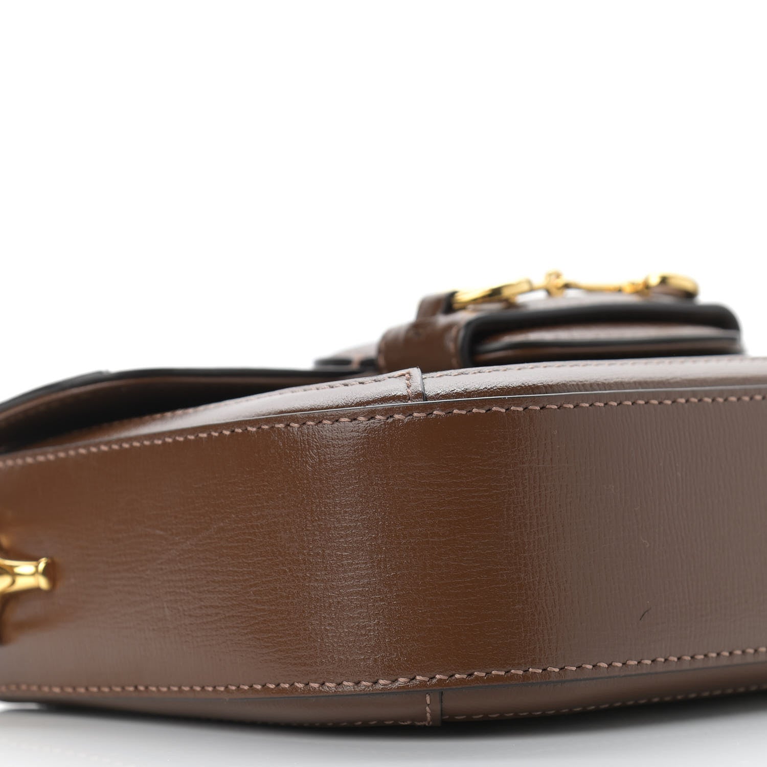 Gucci GG Supreme Monogram Web Mini Horsebit 1955 Shoulder Bag Beige Brown Sugar 8 of 10